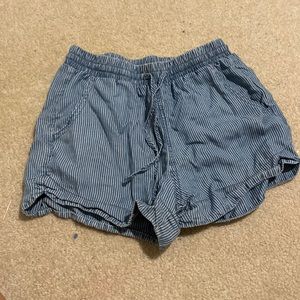 Blue and white jean shorts. Size XS